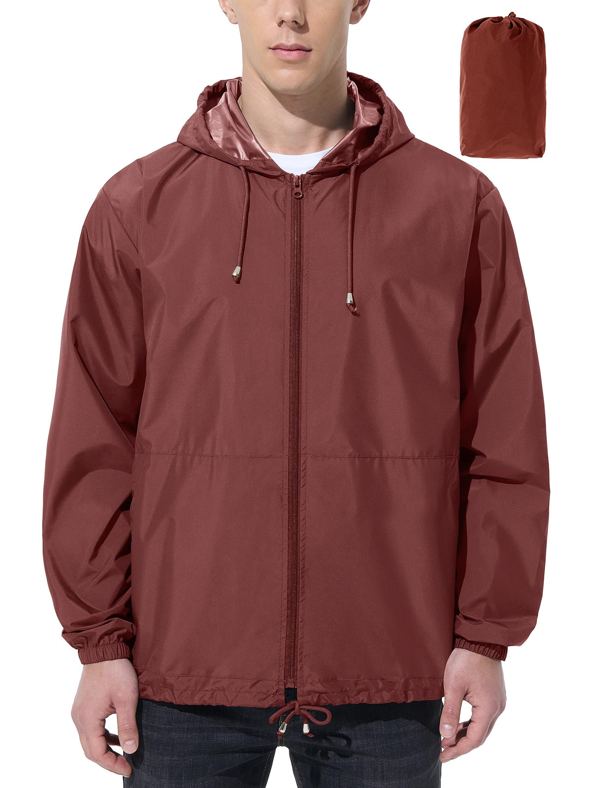 UIQUR Mens Rain Jacket Raincoat Waterproof Windbreaker | Lightweight Packable Design For Hiking, Cycling, Running, Fishing ,Golf,And Other Outdoor Activities