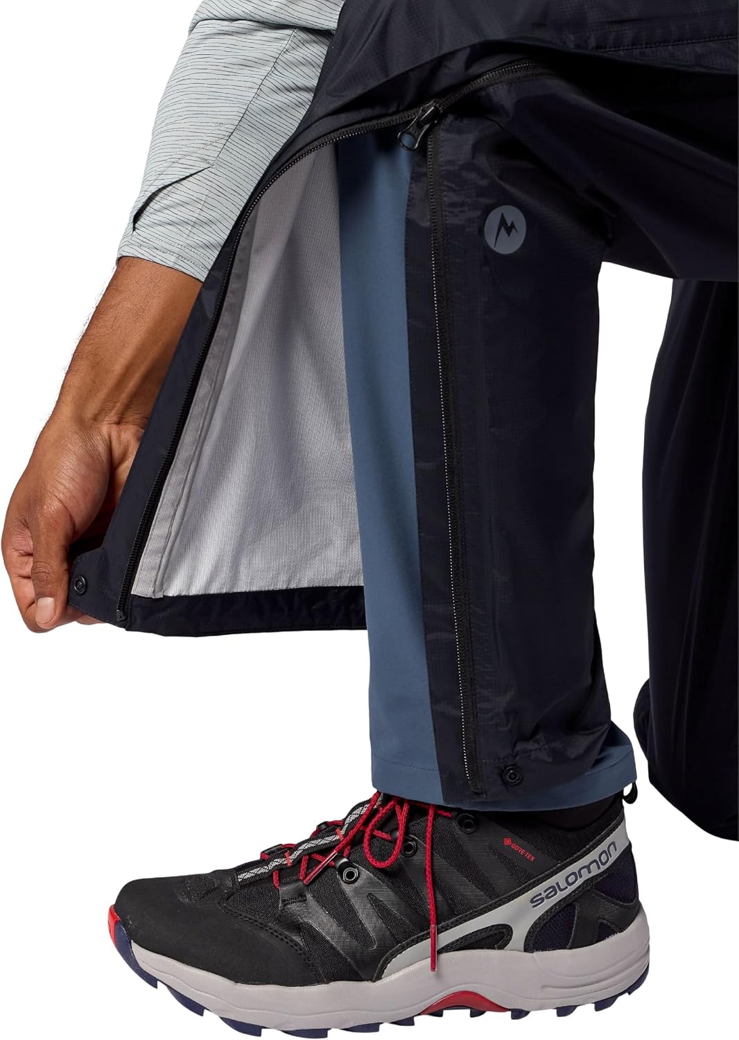 MARMOT Men's PreCip Evo Full Zip Rain Pant, Black, Large