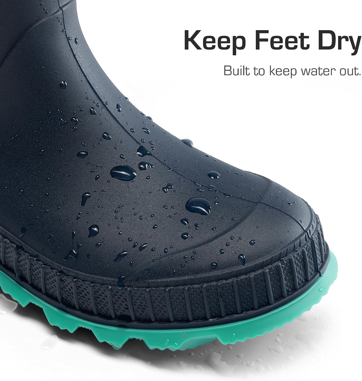 DREAM PAIRS Kids Waterproof Outdoor Rain Boots | Lightweight,Non-Slip Outsole,Easy-On,Unisex Boys Girls,Outdoor Puddle Rainy Day Play