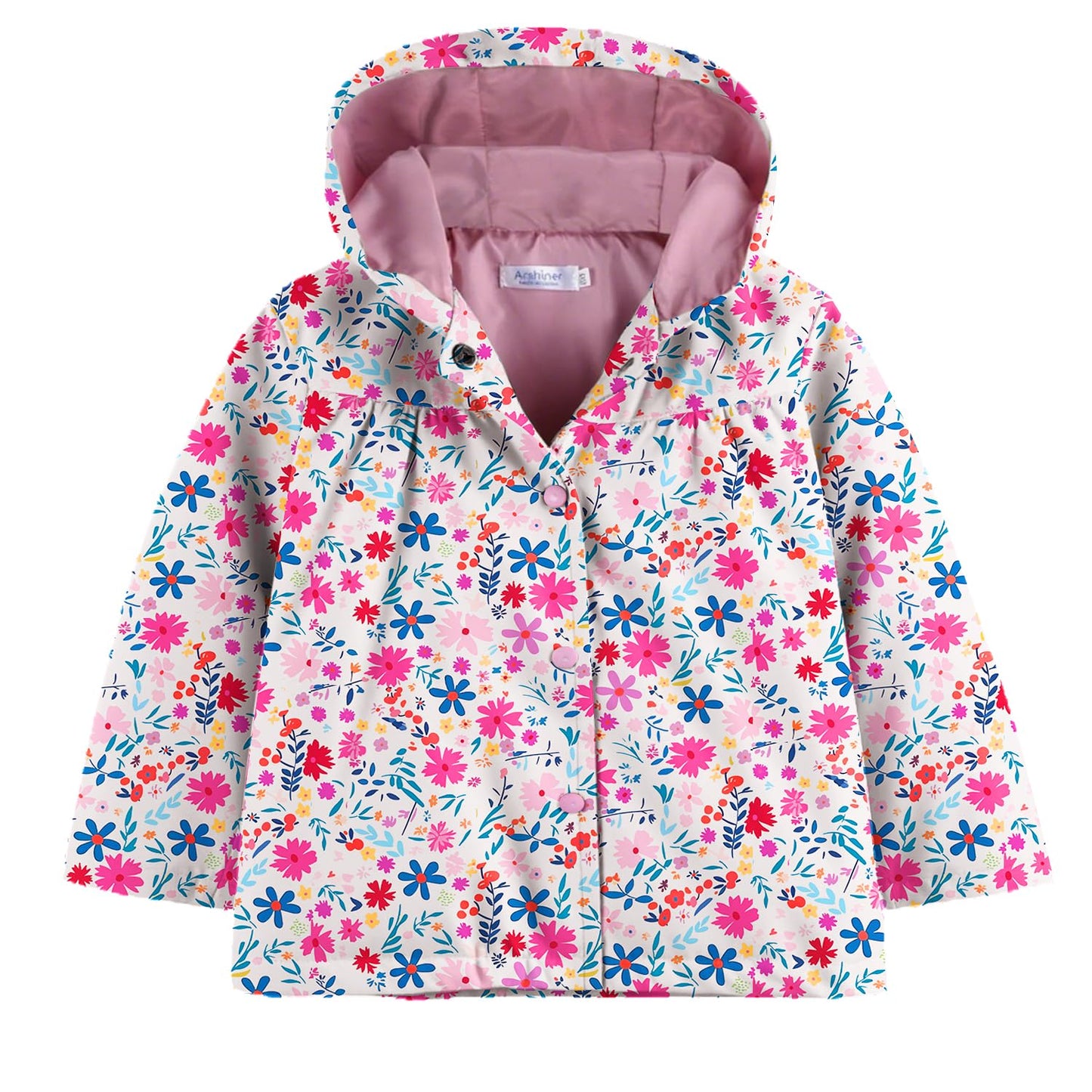 Arshiner Toddler Girls Waterproof Hooded Coat Jacket Outwear Raincoat