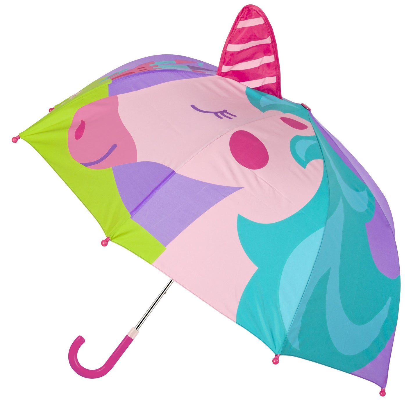 Stephen Joseph, 3D Pop Up Kids Umbrella, Cute Animals & Toddler Rain Umbrella Lightweight Easy Grip Handle for Boys Girls Ages 3-8
