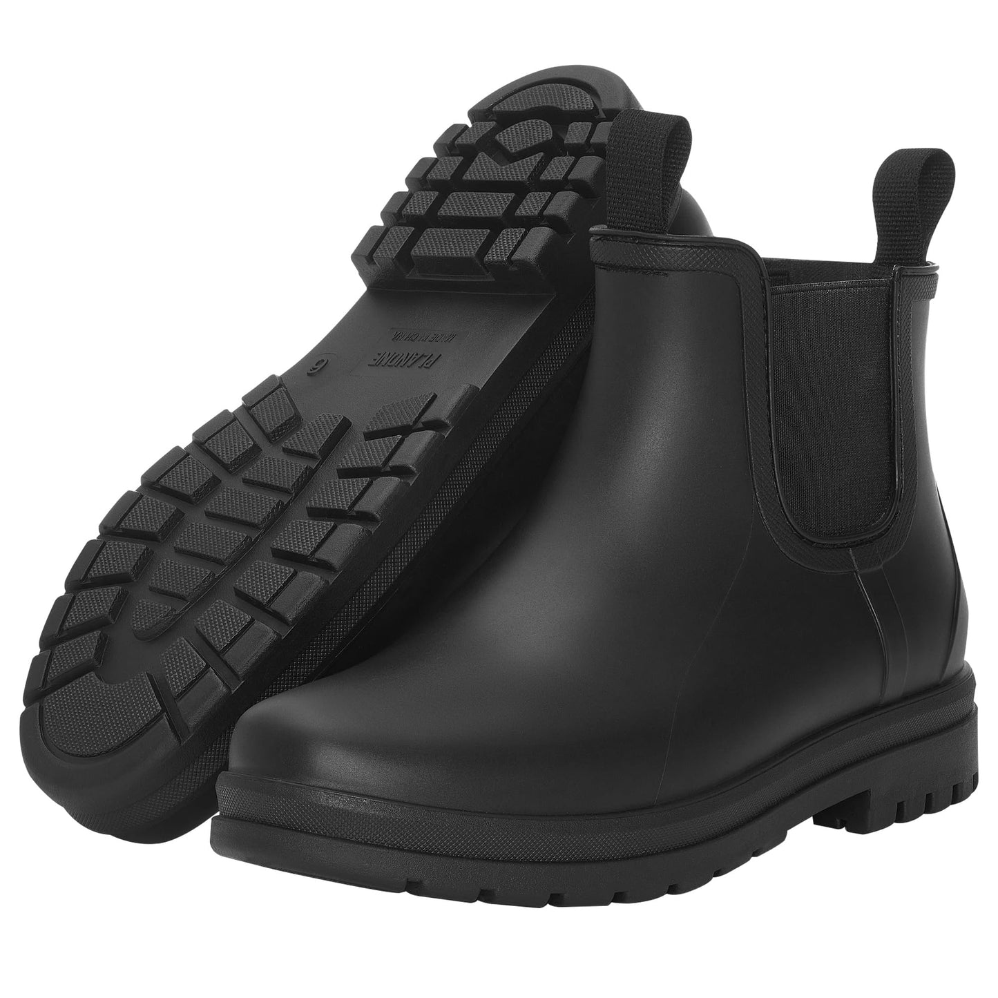 Fashion Short Rain Boots for Women, Waterproof Chelsea Ankle Boots | Non-Slip Matte Rubber Farm Boots, Lightweight Outdoor Garden Shoes And Work Booties, Arch Support, Removable Comfort Insole