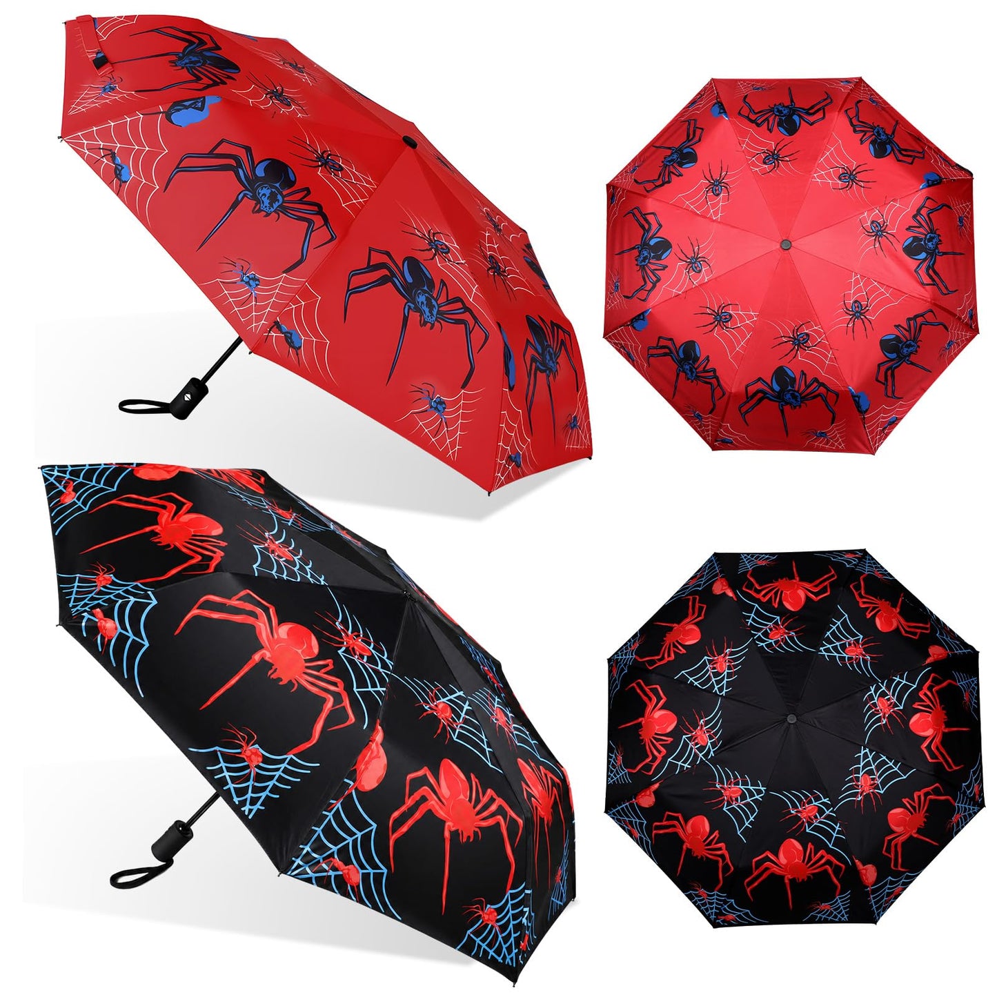Aliceset 1 Pcs Automatic Folding Umbrella, Adults Folding Telescopic Travel Umbrella for Rain Protection Windproof