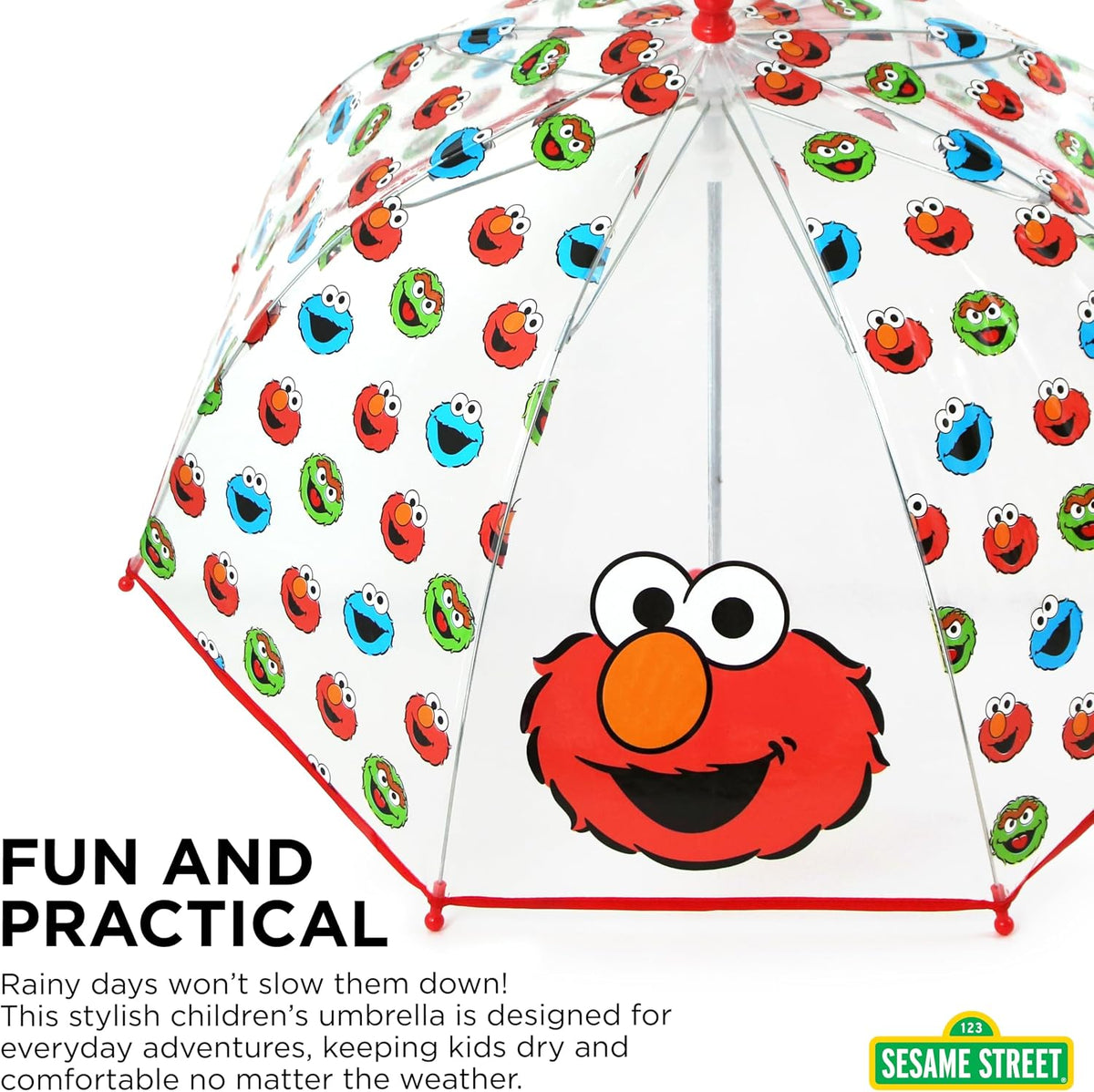 ABG Accessories Kids Umbrella for Boys and Girls Dome clear bubble umbrellas for Rain Windproof & Transparent with Easy Grip Handle Ages 3-10