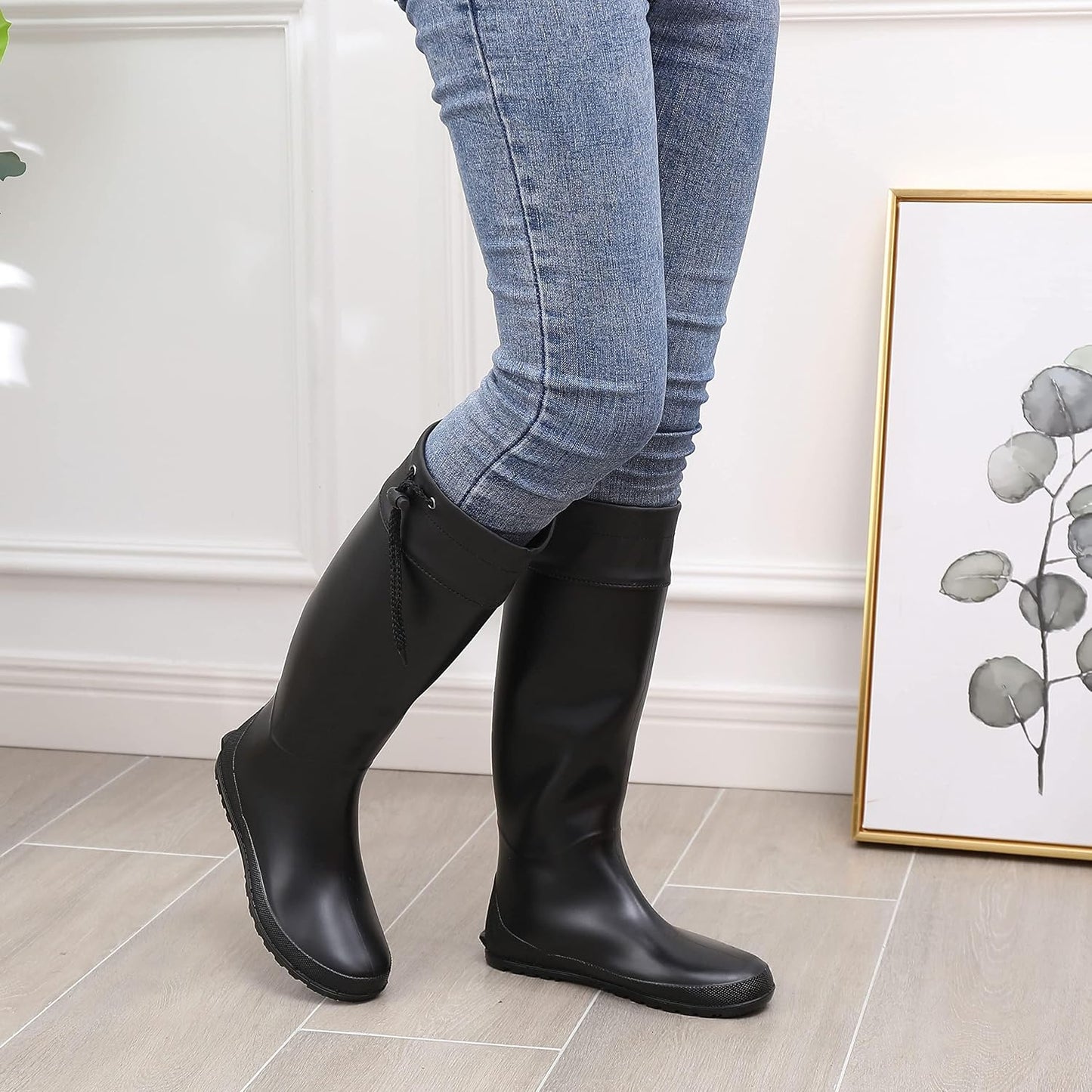 Asgard Women's Packable Lightweight Tall Rain Boots