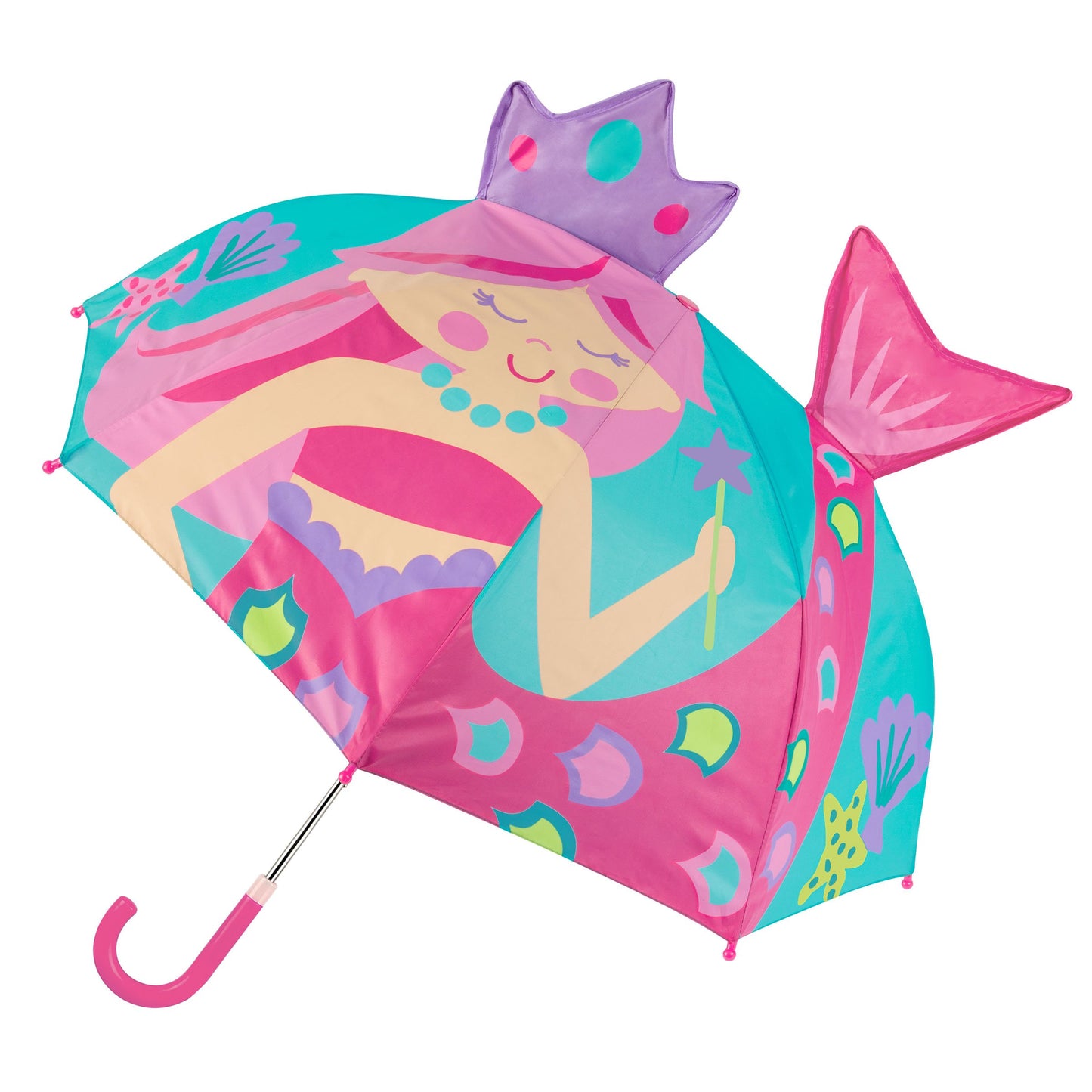 Stephen Joseph, 3D Pop Up Kids Umbrella, Cute Animals & Toddler Rain Umbrella Lightweight Easy Grip Handle for Boys Girls Ages 3-8