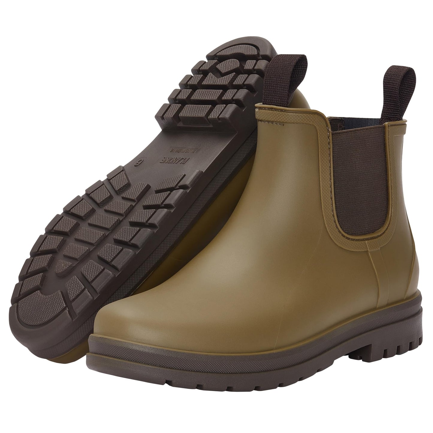 Fashion Short Rain Boots for Women, Waterproof Chelsea Ankle Boots | Non-Slip Matte Rubber Farm Boots, Lightweight Outdoor Garden Shoes And Work Booties, Arch Support, Removable Comfort Insole