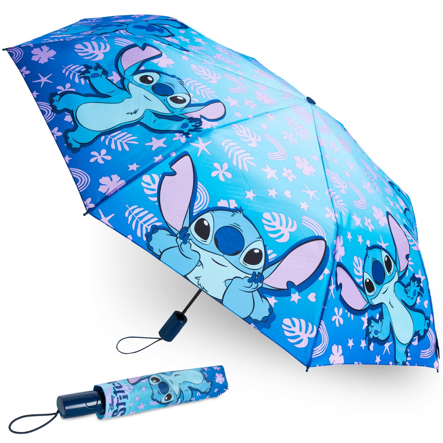 Disney Automatic Umbrella for Kids Teens Adults, Folding Telescopic Umbrella Lightweight Travel School Work, Gifts for Kids