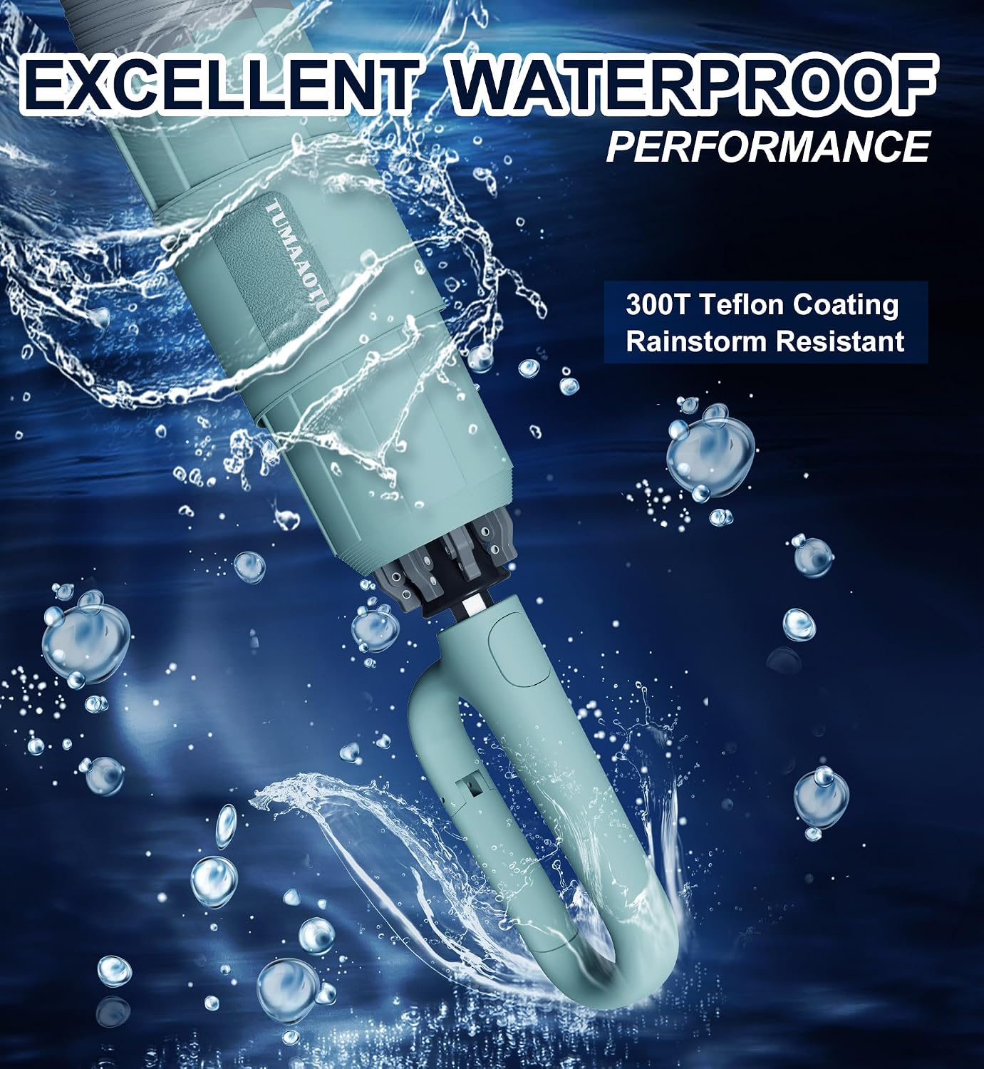 QWB Inverted Umbrella With Auto Open Close Windproof Compact Travel