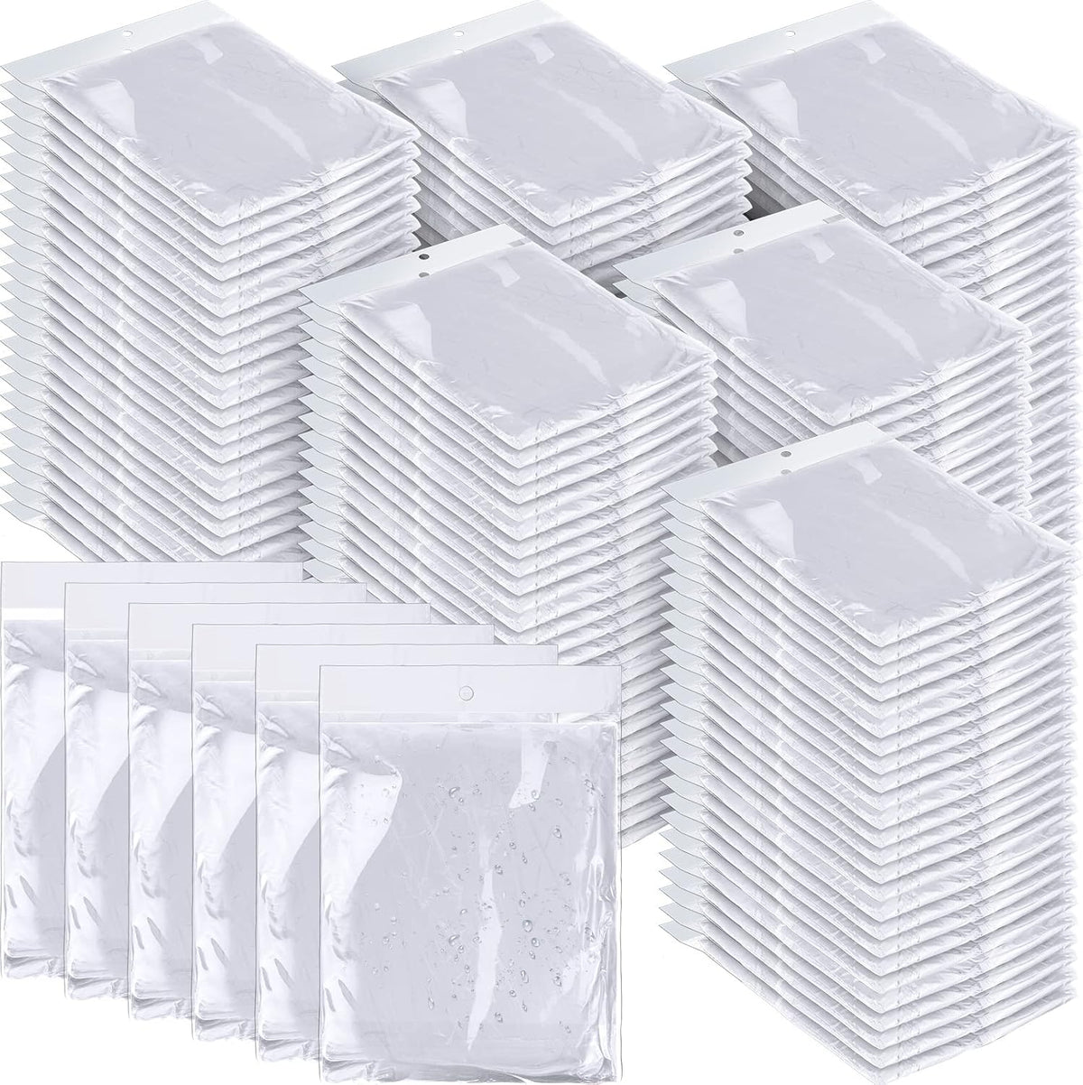 Handepo 100 Pack Rain Ponchos Bulk Disposable with Hood Adults