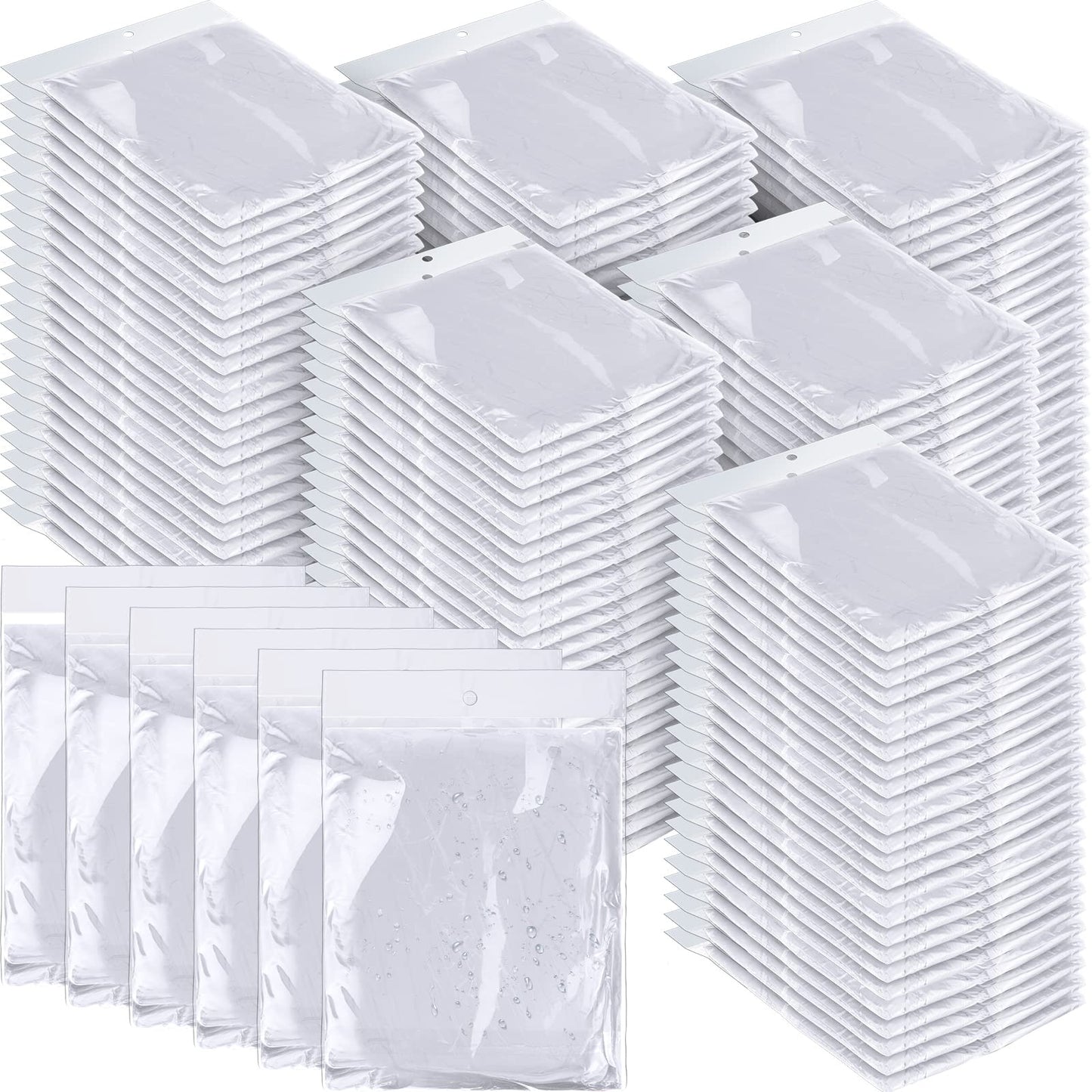 Handepo 100 Pack Rain Ponchos Bulk Disposable with Hood Adults
