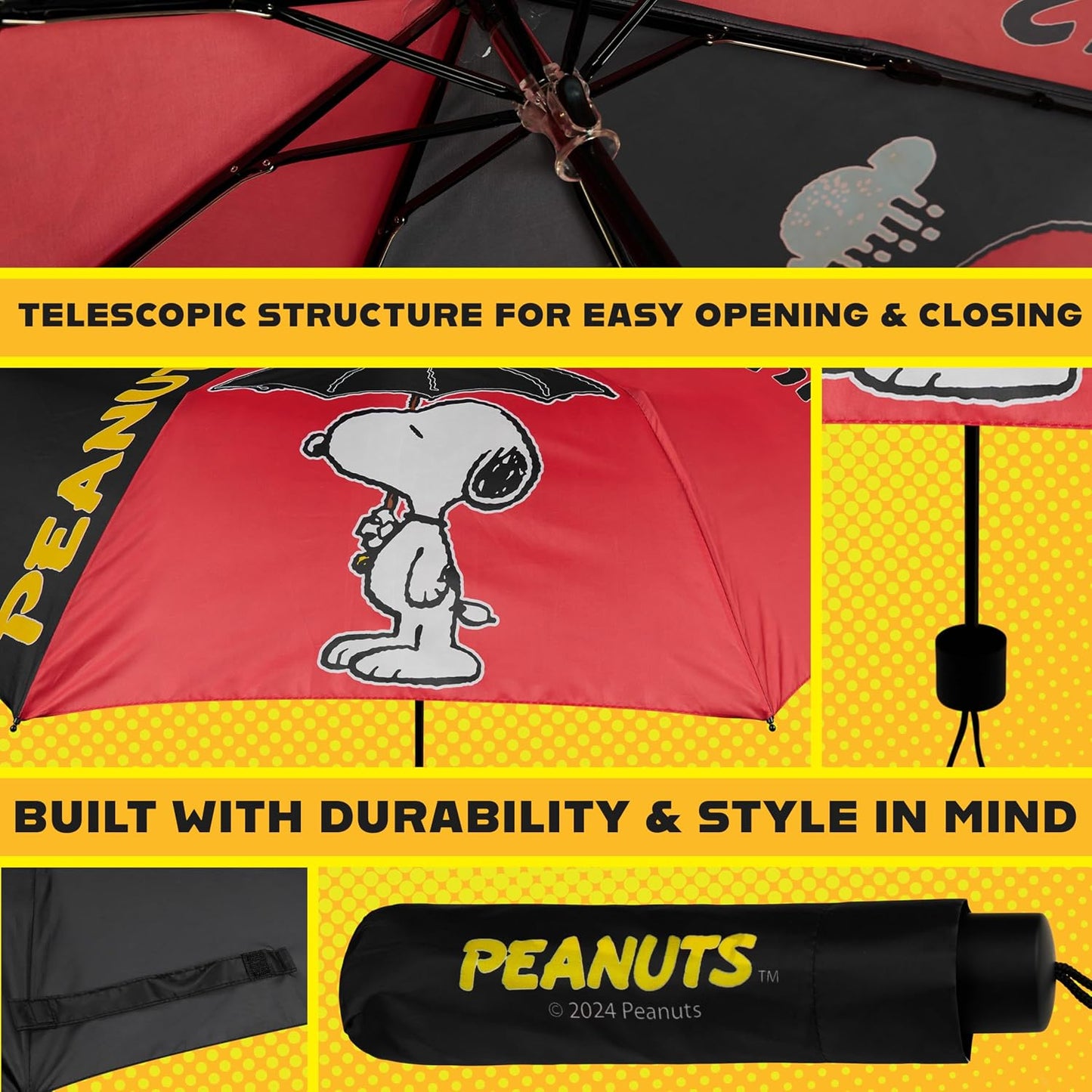 Get Trend Super Mario One Piece Hello Kitty Kids Windproof Travel Umbrella | Strong Folding Compact Umbrellas for Rain, Lightweight, Portable Kids Travel Essentials, Fits Backpack & Car, Gifts for Boys