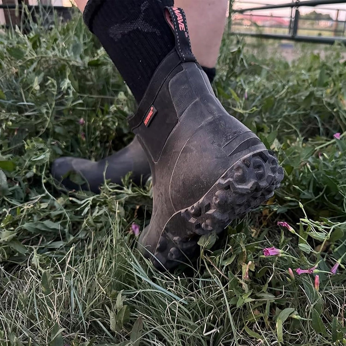 Men's Ankle Rain Boots Waterproof Rubber Garden Boot Mud Booties | Breathable Hunting Booties Insulated Mud Boots, Non-Slip, Durable Slip-On Garden Boots for Farm Yard Chore Fishing