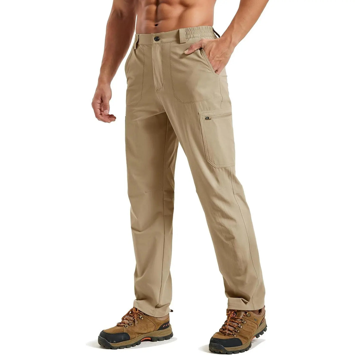 Men's Hiking Pants - Quick Dry, Lightweight, Waterproof, Breathable Plain Menswear Bottoms with Zipper, Pockets & Durable Fabric for Summer Outdoor Fishing Travel
