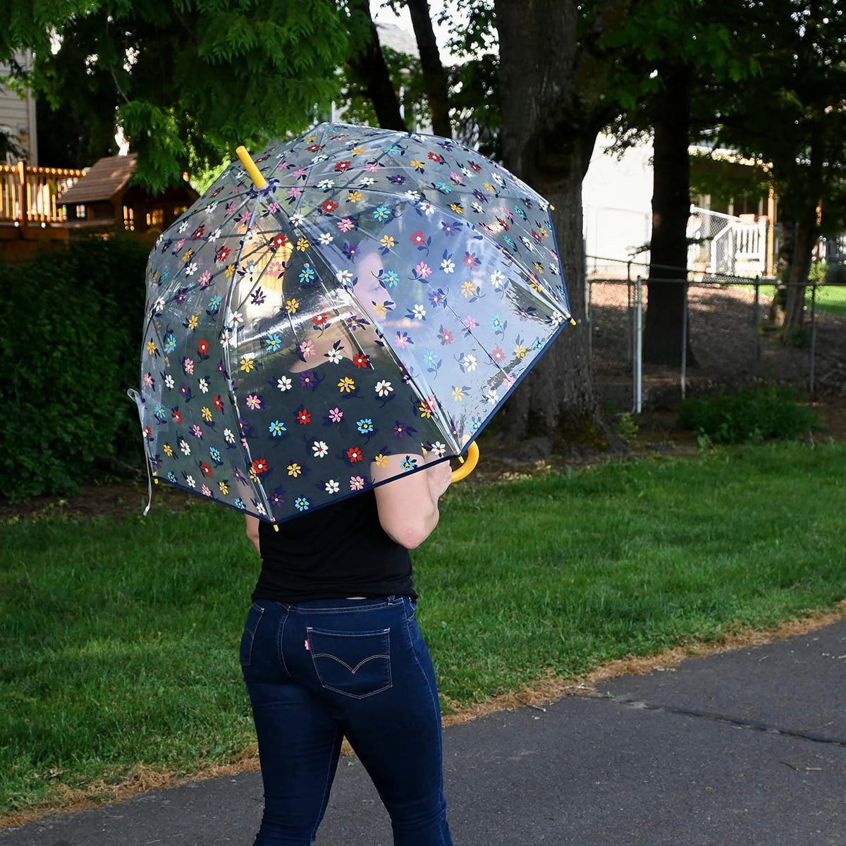 ShedRain Auto Open Bubble Umbrella – See Through, Rain & Windproof, for Weddings, Proms, Events | Wedding Umbrella, Dome Umbrella, Safety Design, Fiberglass Frame, Steel Shaft,