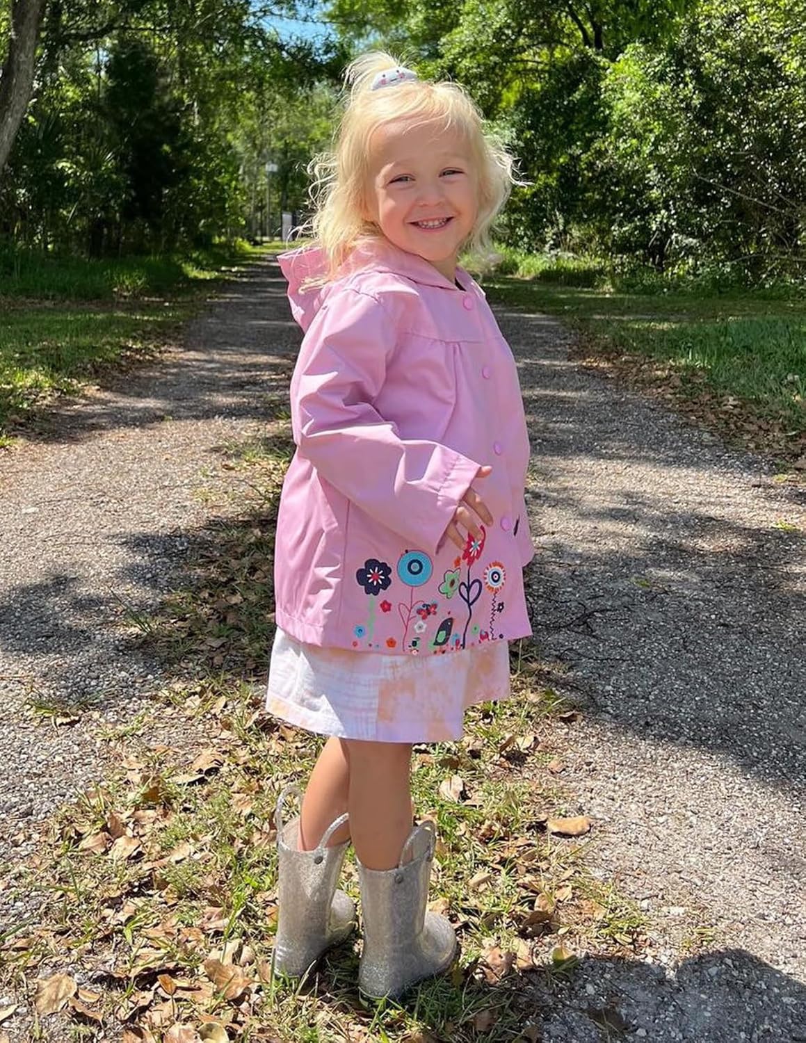 Arshiner Toddler Girls Waterproof Hooded Coat Jacket Outwear Raincoat