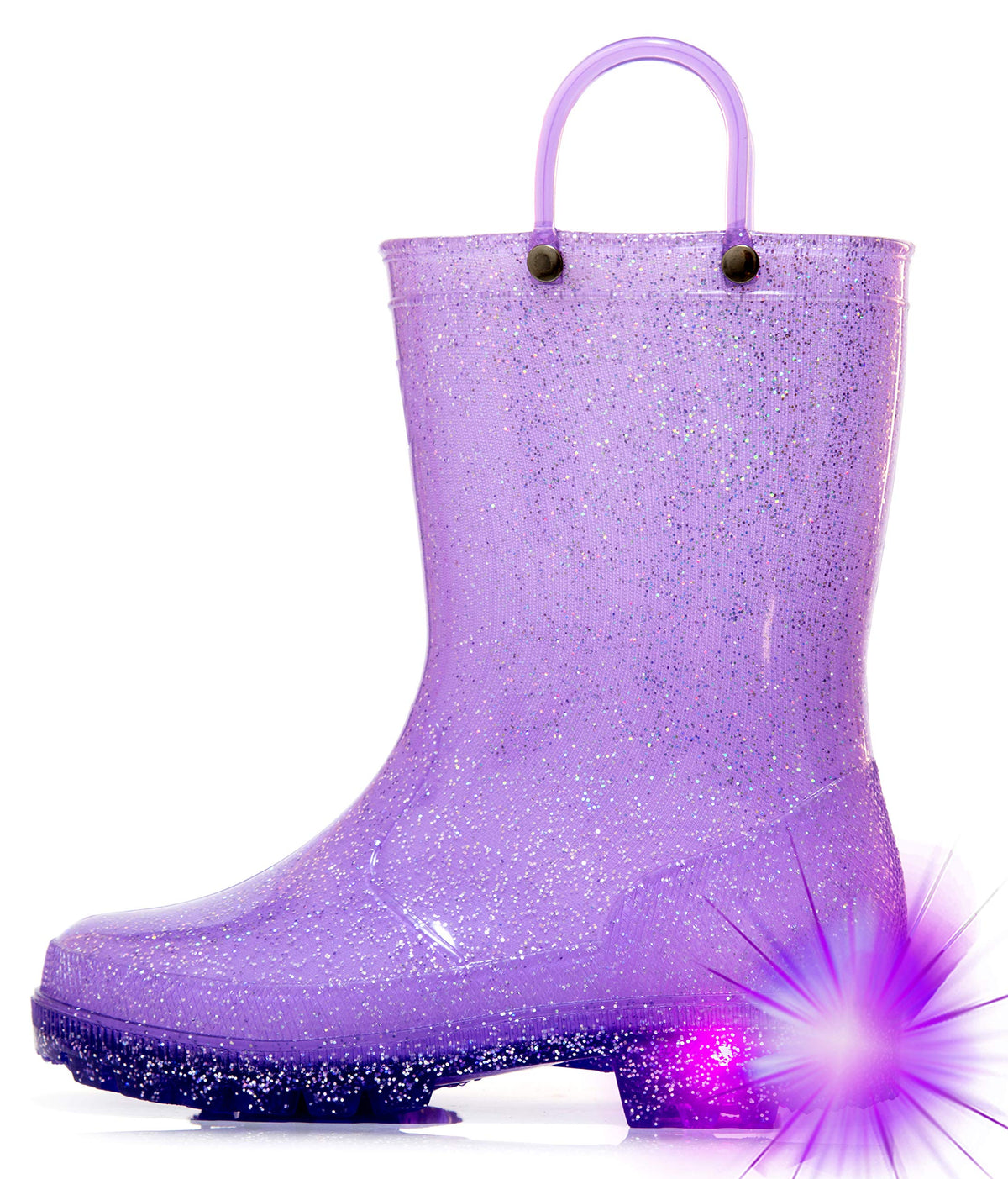 HugRain Light Up Rain Boots for Little Kids