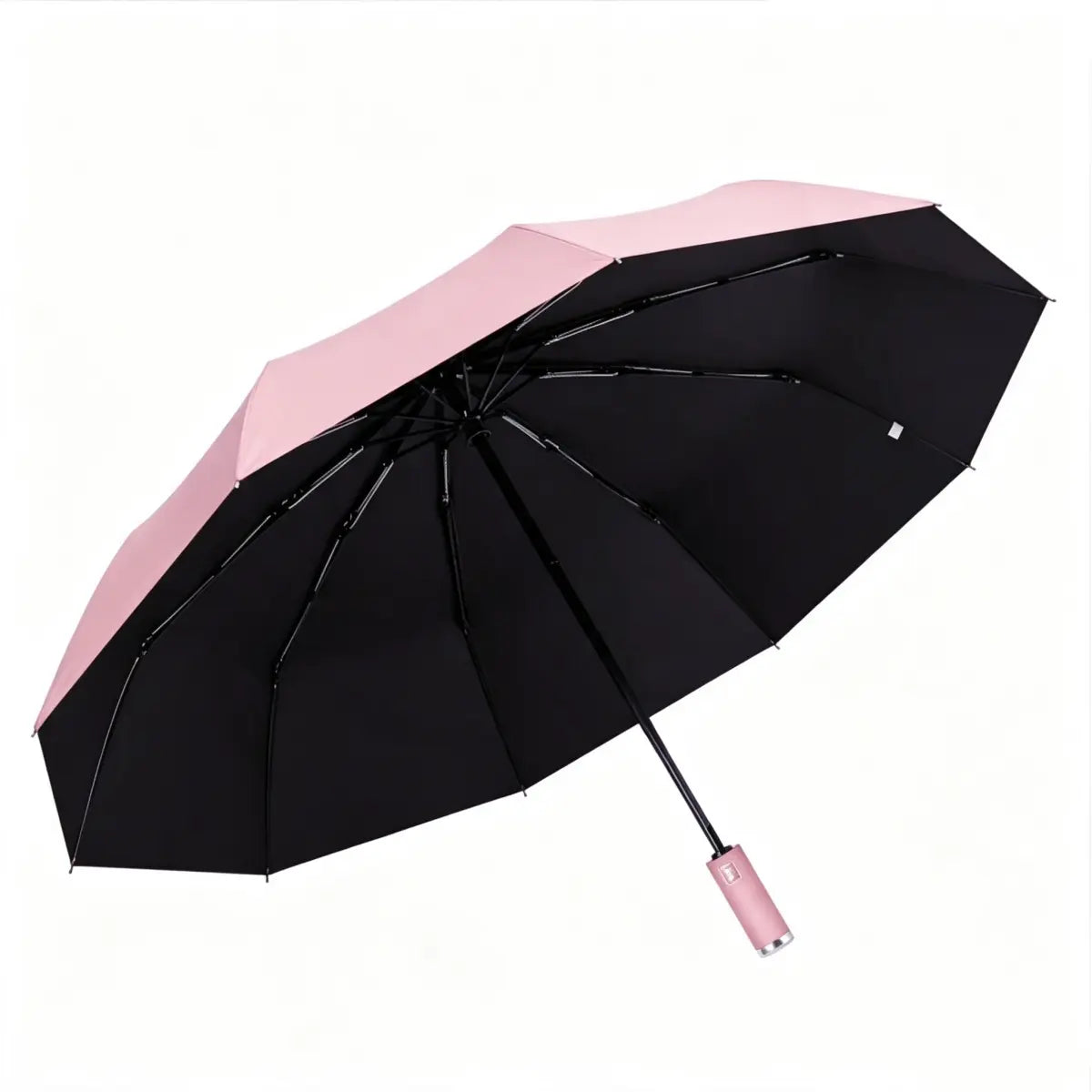 10 Ribs Fully Automatic Vinyl Umbrella, Trendy Business Foldable Parasol, UV Protection for Men & Women, Durable Design, 1pc
