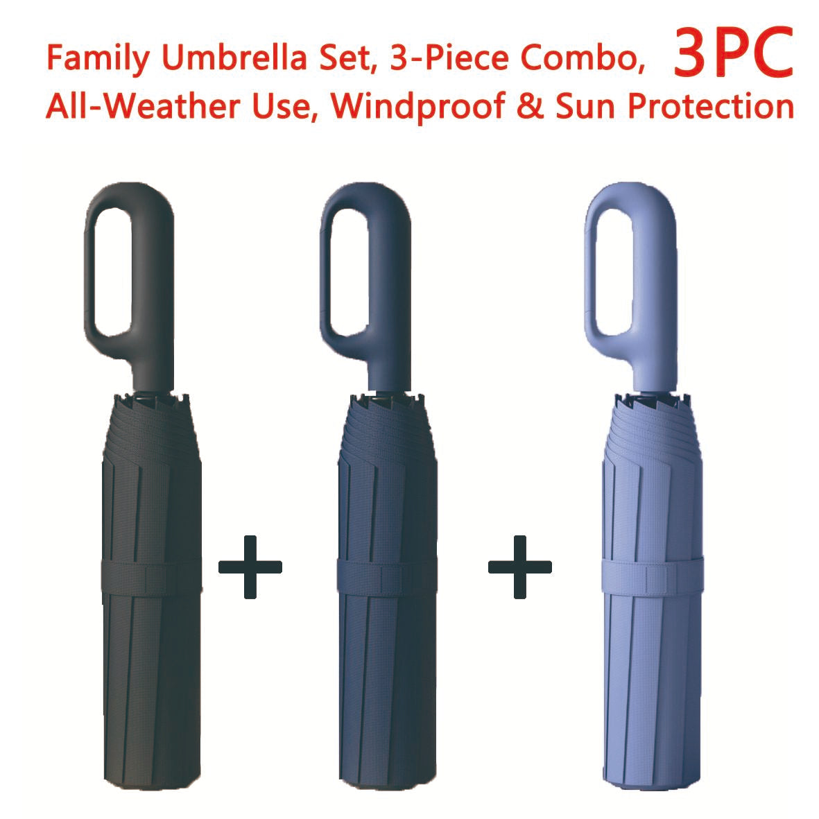 Automatic Folding Umbrella, 1 Count/60pcs Portable Rain Umbrella with Loop Buckle, Windproof & Waterproof Umbrella for Men & Women