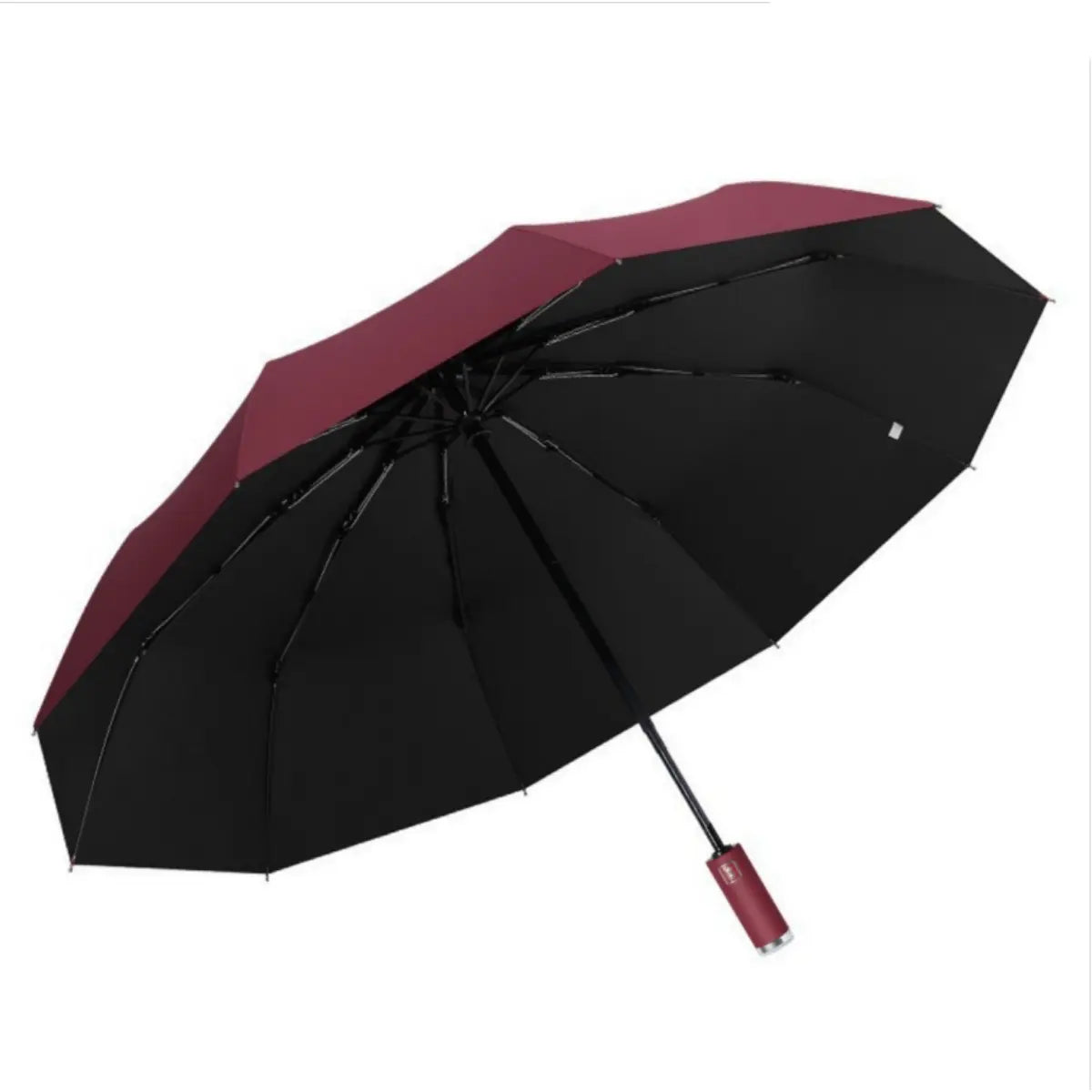 10 Ribs Fully Automatic Vinyl Umbrella, Trendy Business Foldable Parasol, UV Protection for Men & Women, Durable Design, 1pc