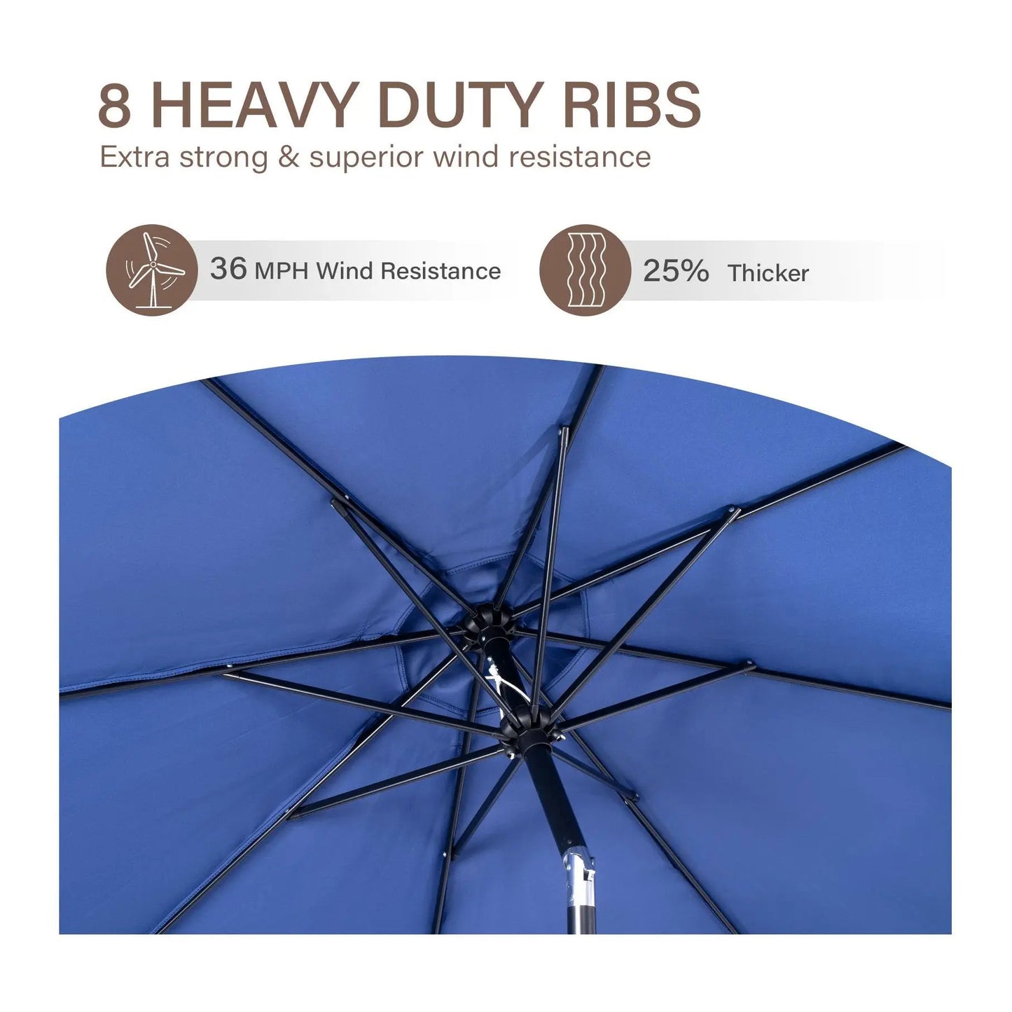 Backyard Expressions 9 Ft Patio Umbrella w/ Crank/Tilt