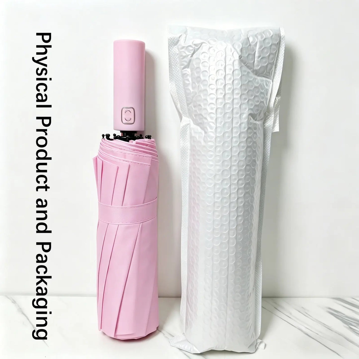 Automatic Folding Umbrella, Portable Pocket Umbrella for Rainy & Sunny Days, UV Protection Windproof Design, Wind Resistant Umbrella for Men Women, Rainproof Umbrella