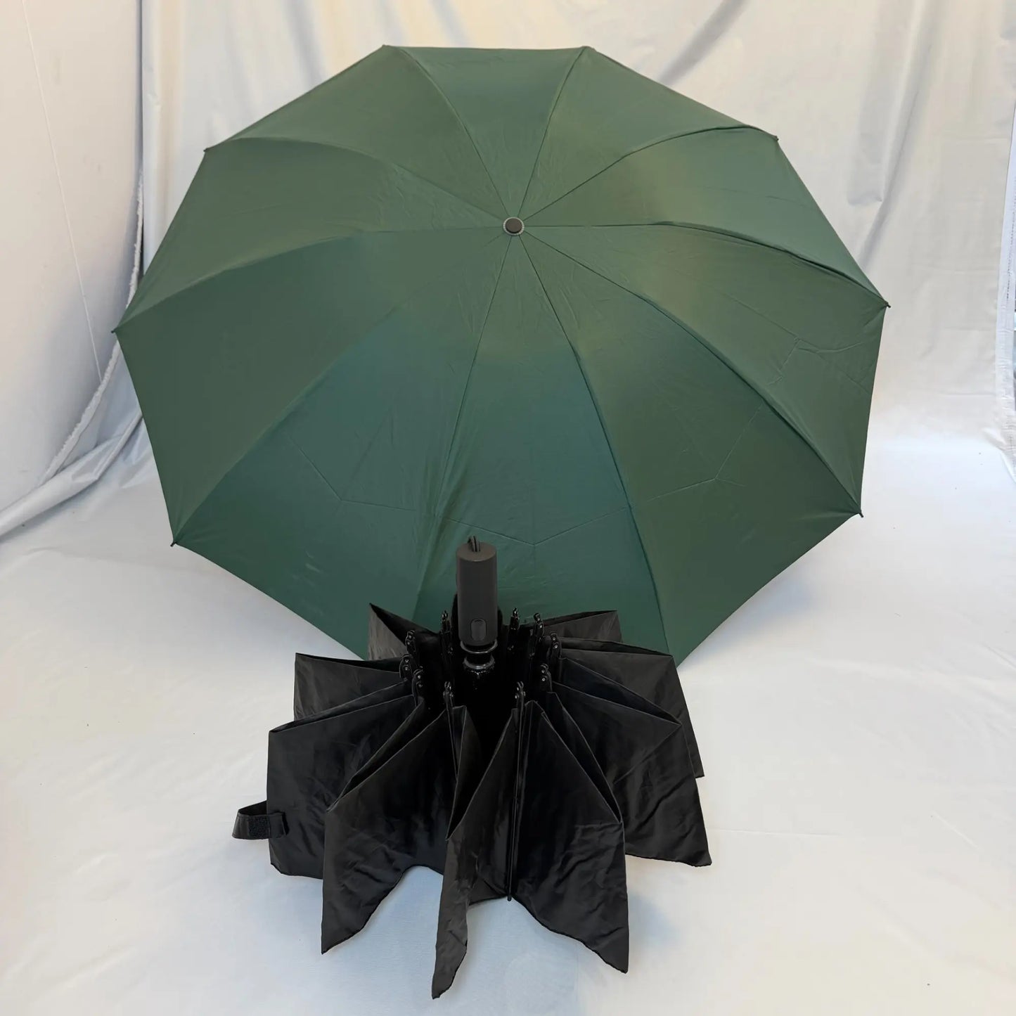 Large Auto Open Close Folding Umbrella with Loop Handle, Waterproof Portable Rain Umbrella for Car, Outdoor & Travel