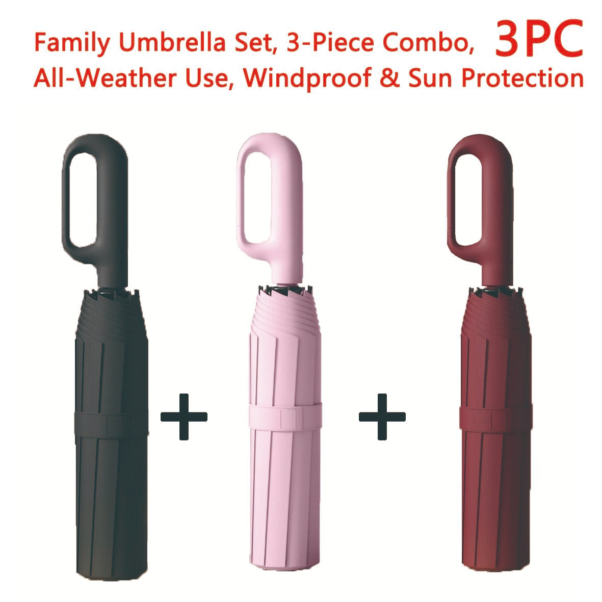 Automatic Folding Umbrella, 1 Count/60pcs Portable Rain Umbrella with Loop Buckle, Windproof & Waterproof Umbrella for Men & Women