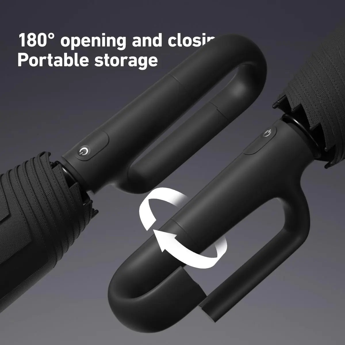 Automatic Folding Umbrella, 1 Count/60pcs Portable Rain Umbrella with Loop Buckle, Windproof & Waterproof Umbrella for Men & Women