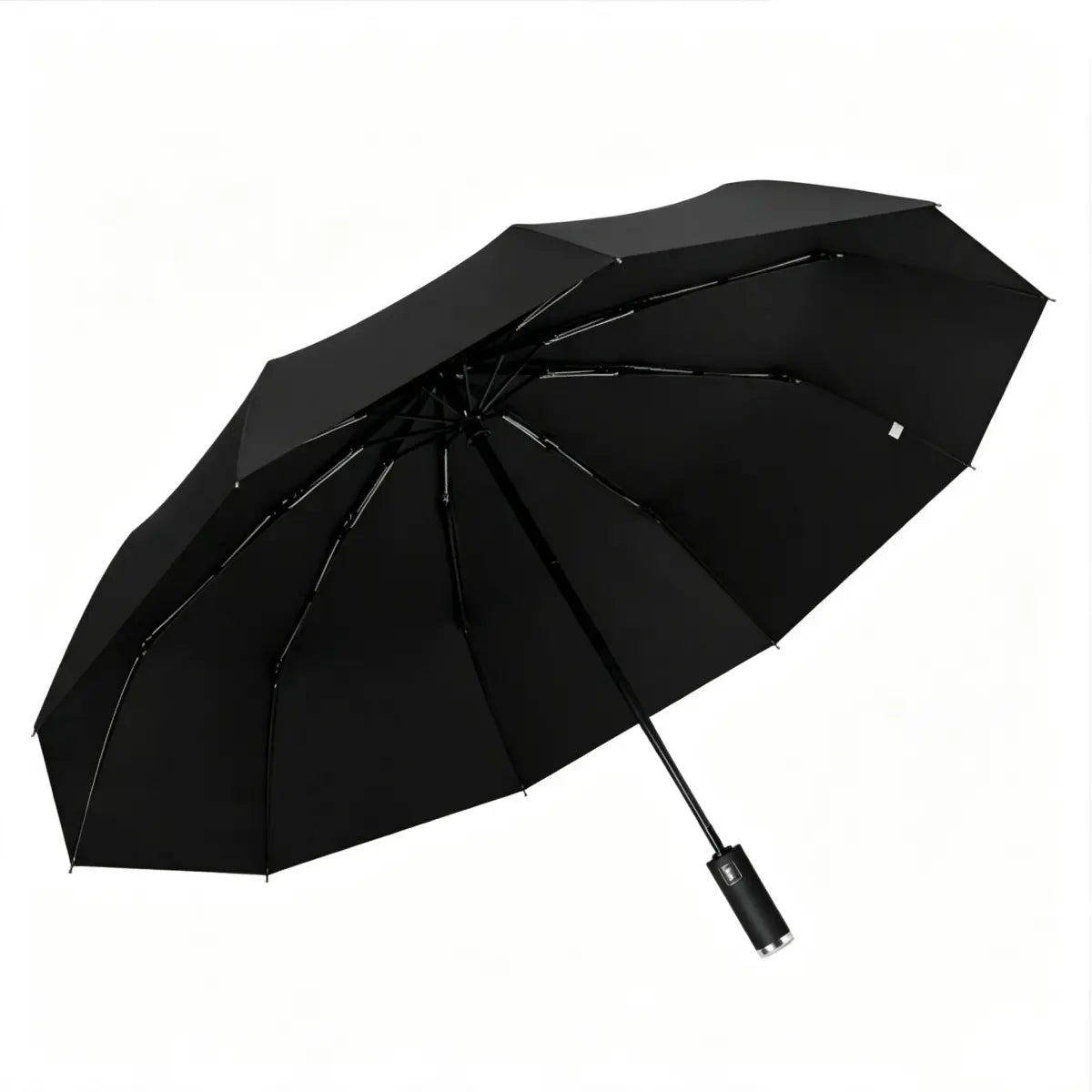 10 Ribs Fully Automatic Vinyl Umbrella, Trendy Business Foldable Parasol, UV Protection for Men & Women, Durable Design, 1pc