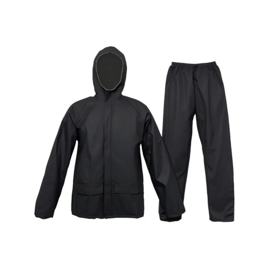 EVA Ultra-Lite Rain Coat with Pants for Men Women Waterproof Rain Suit for Sport, Breathable Lightweight Rainwear with Pants Rain ,Rain Suits for Ultra-Lite Waterproof Protective Rain coats Rain Gear Workwear (Black)