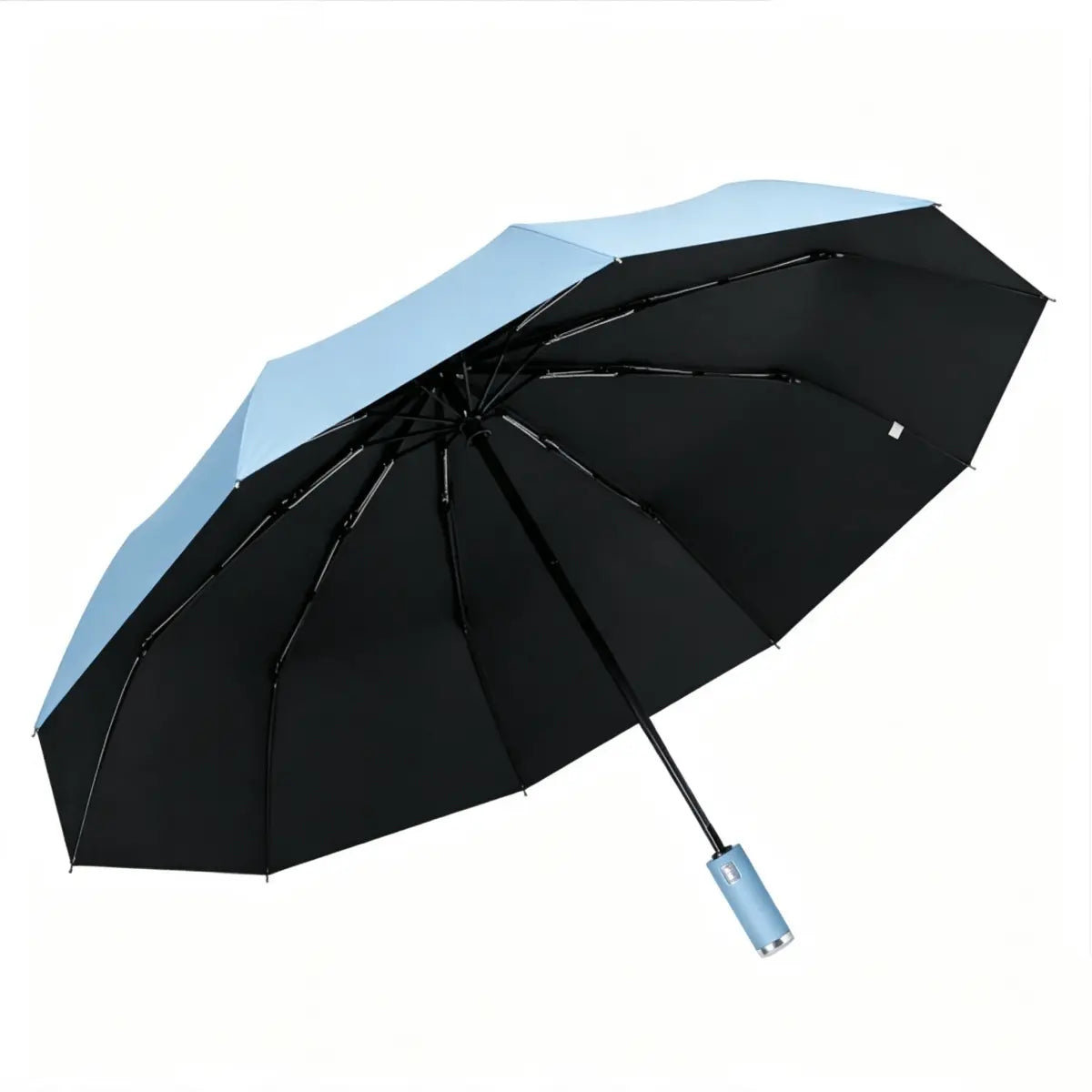 10 Ribs Fully Automatic Vinyl Umbrella, Trendy Business Foldable Parasol, UV Protection for Men & Women, Durable Design, 1pc